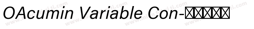 OAcumin Variable Con字体转换